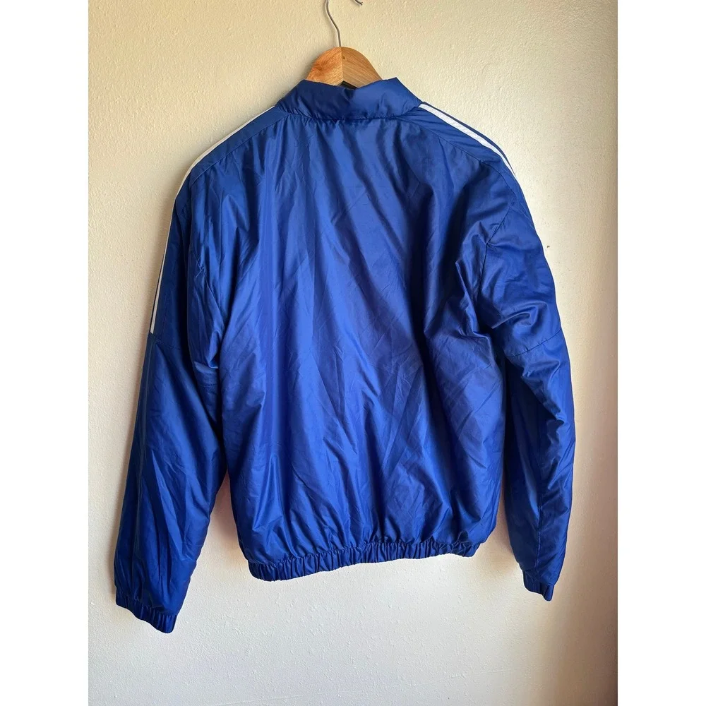 Adidas‎ Mens Blue 3-Stripes Full Zip Padded Windbreaker Jacket Size Small